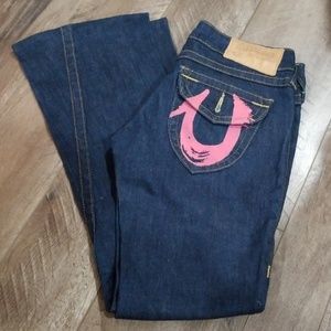 True Religion Jean's- pink pockets